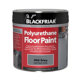 Blackfriar Professional Polyurethane Floor Paint - Mid Grey 1 Litre