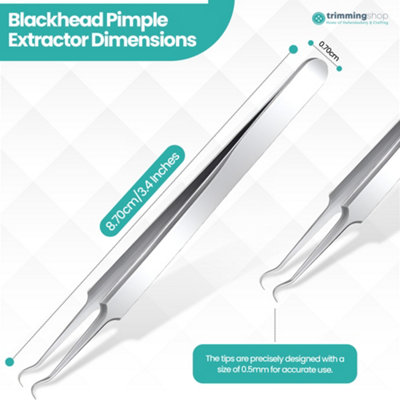 Blackhead Remover, Stainless Steel Comedone Extractor Acne Loop Pore ...