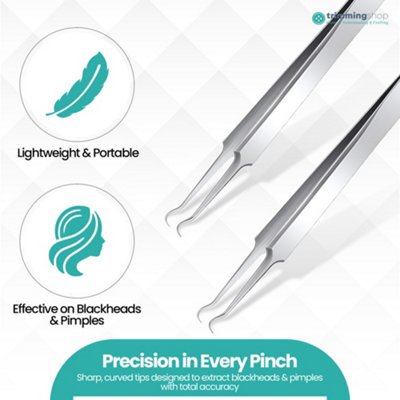 Blackhead Remover, Stainless Steel Comedone Extractor Acne Loop Pore ...
