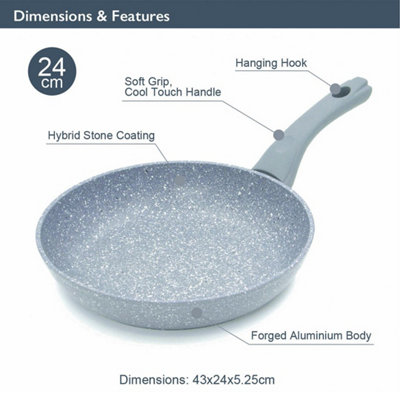 Blackmoor 24cm Grey Non-Stick Frying Pan