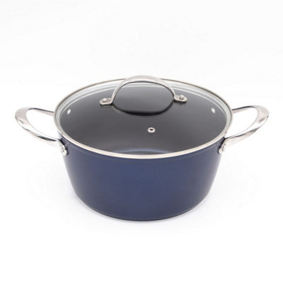 Blackmoor 67479 Ovenproof Blue Pro 24cm Casserole Pot With Lid