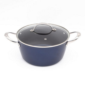 Blackmoor 67479 Ovenproof Blue Pro 24cm Casserole Pot With Lid