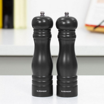 Blackmoor Manual Salt And Pepper Grinder Set, Black Coloured