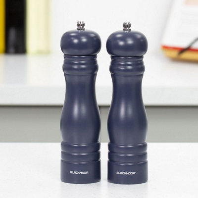 Blackmoor Manual Salt And Pepper Grinder Set, Navy Blue Coloured