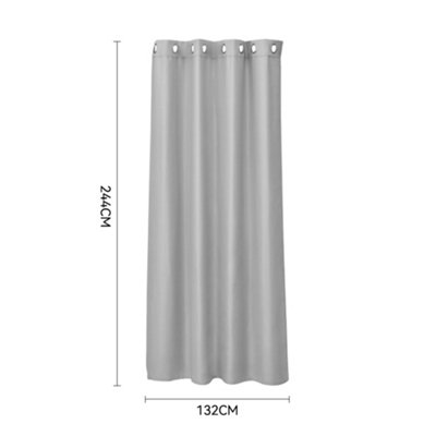 Blackout Curtains Thermal 1 Panel Waterproof Insulated Curtain 132 x 244cm