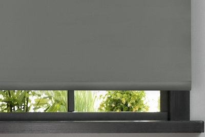 Blackout Trimmable Roller Blind Charcoal 60 x 165cm