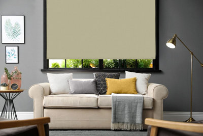 Blackout Trimmable Roller Blind Natural 60 x 165cm