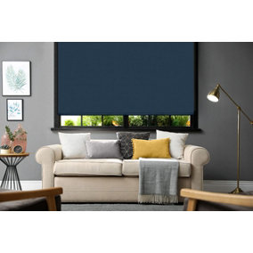 Blackout Trimmable Roller Blind Navy 60 x 165cm