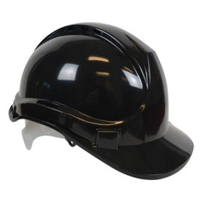 Blackrock Safety Helmet 6 Point Harness EN397 - One size fits all Helmet - Black