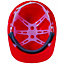 Blackrock Safety Helmet 6 Point Harness EN397 - One size fits all Helmet - Red