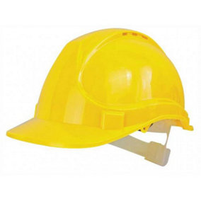 Blackrock Safety Helmet 6 Point Harness EN397 - One size fits all Helmet - Yellow