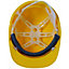 Blackrock Safety Helmet 6 Point Harness EN397 - One size fits all Helmet - Yellow