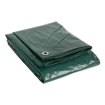 Blackspur - 1x Green 10ft x 12ft Waterproof Tarpaulin