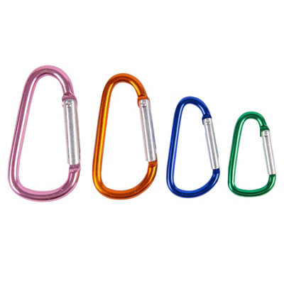 Blackspur 4pc Aluminium Spring Snaps Set - 4 Sizes - Multicolour