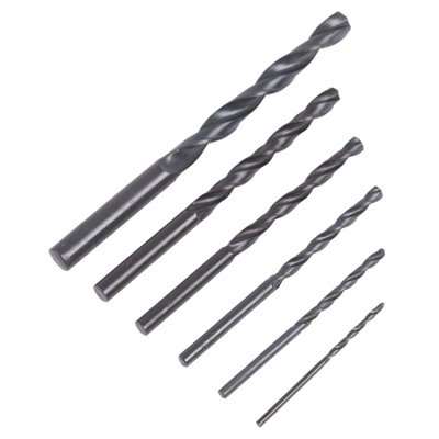 Blackspur 6pc Steel Straight Shank HSS Twist Drill Bit Set - 2-8mm