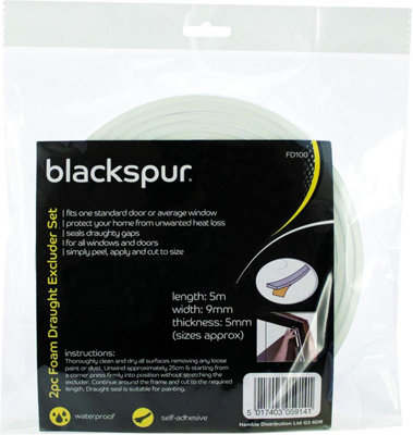 Blackspur BB-FD100 Foam Draught Excluder Set