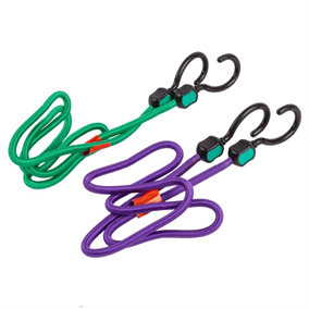 Blackspur - Bungee Cords - 1.2m - Multicolour - Pack of 2