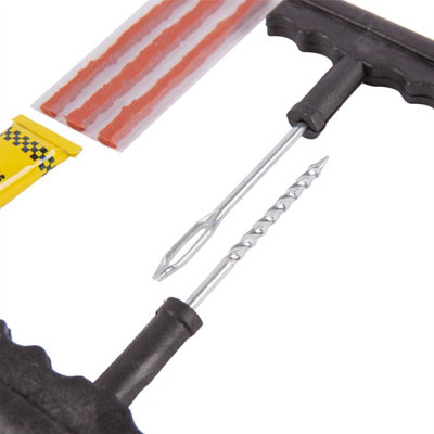 Blackspur - Car Tyre Puncture Repair Kit - 6pc - Black