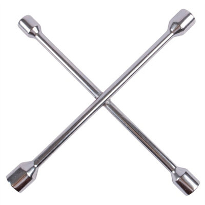 Blackspur Carbon Steel 4-Way Cross Wheel Wrench - 35.5cm