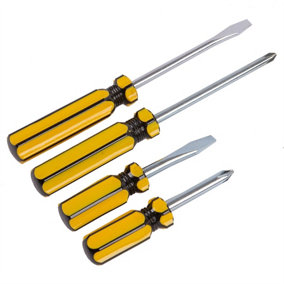 Blackspur - Carbon Steel Screwdriver Set - 4pc - Yellow