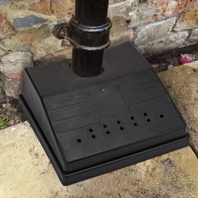 Blackspur GM105 Outdoor Drain Pipe Cover Large Square Plastic Garden Gutter & Drainpipe Shield Protector - Black