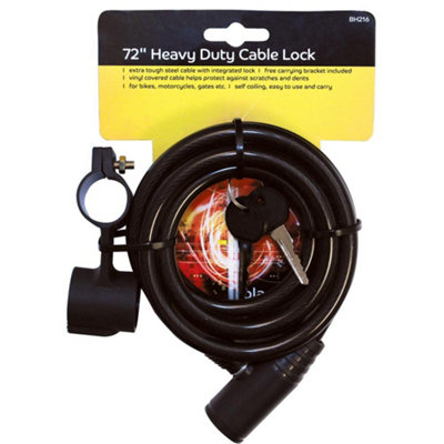 Blackspur Heavy Duty Cable Lock Black (One Size) Price Comparisons | Compare The Build