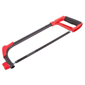 Blackspur - Heavy-Duty Carbon Steel Hacksaw with TPR Grip - 30cm - Orange