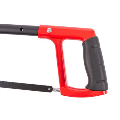 Blackspur - Heavy-Duty Carbon Steel Hacksaw with TPR Grip - 30cm - Orange