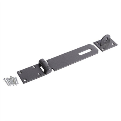 Blackspur Heavy-Duty Carbon Steel Safety Hasp & Staple - 178mm - Black