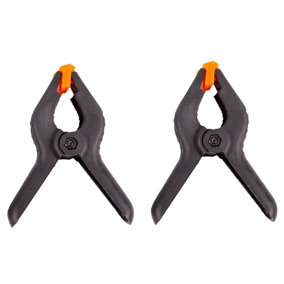 Blackspur - Heavy-Duty Spring Clamps - 114mm - Black - Pack of 2
