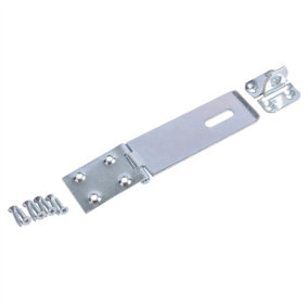 Blackspur - Heavy-Duty Steel Safety Hasp & Staple - 100mm - Zinc