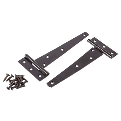 Blackspur - Heavy-Duty T-Hinges - 152mm - Black - Pack of 2