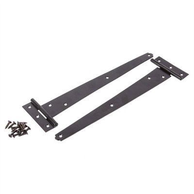 Blackspur - Heavy-Duty T-Hinges - 305mm - Black - Pack of 2