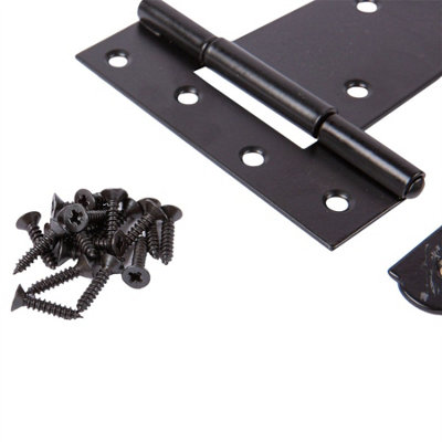 Blackspur - Heavy-Duty T-Hinges - 457mm - Black - Pack of 2
