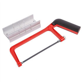 Blackspur - Junior Aluminium Hacksaw with Mitre Box - 15cm - Red
