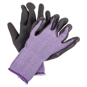 Blackspur - Ladies PVC-Coated Work Gloves - M - Purple