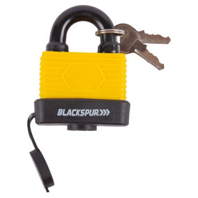 Blackspur - Laminated Steel Weatherproof Padlock - 5cm - Yellow