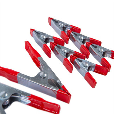 Blackspur - Metal Spring Clamps - Silver - Pack of 8
