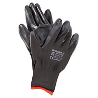 Blackspur - Nitrile-Coated Multi-Purpose Gloves - L - Black