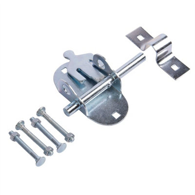 Blackspur - Oval Steel Gate Padbolt - 114mm - Silver