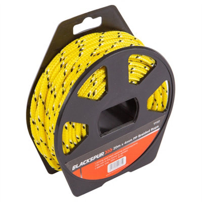 Blackspur - Polypropylene Braided Rope on Reel - 20m - Yellow