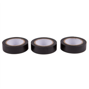 Blackspur - PVC Insulation Tape - 10m x 16mm - Black - Pack of 3