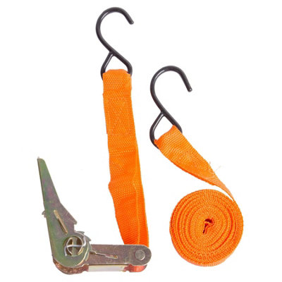 Blackspur Ratchet Tie Down Straps - 4.5m - Orange
