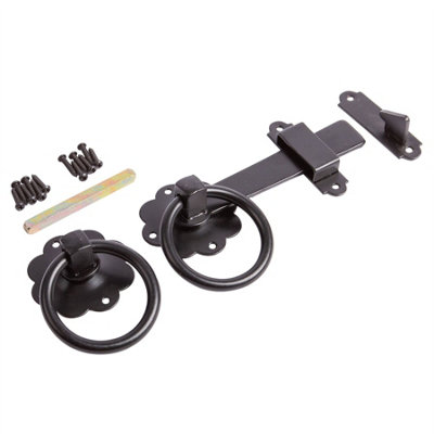 Blackspur Steel Ring Gate Latch - 152mm - Black
