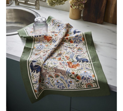Blackthorn Animal Print 100% Cotton Tea Towel