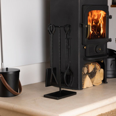 Blackthorn Fireside Companion Set with Poker Tongs Coal Shovel Brush Tool Stand
