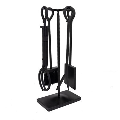 Blackthorn Fireside Companion Set with Poker Tongs Coal Shovel Brush Tool Stand - 3