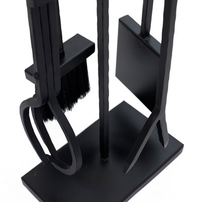 Blackthorn Fireside Companion Set with Poker Tongs Coal Shovel Brush Tool Stand - 4