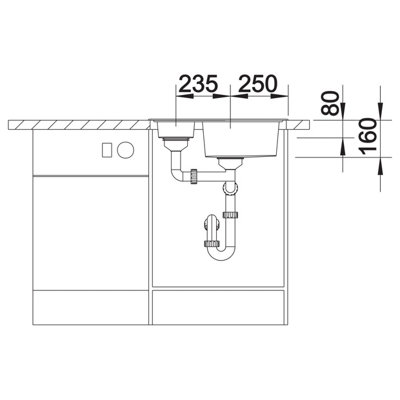BLANCO TIPO II 6 S, inset stainless steel sink