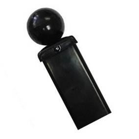 Blank Metal Post 50x50x500mm Bolt-Down Ball Top for railings & fencing BP50X500BZP